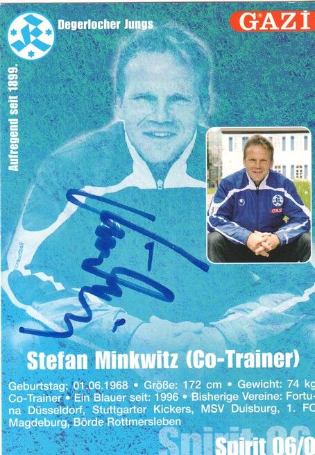 Autogramm Fussball | Stuttgarter Kickers | 2006 | Stefan MINKWITZ