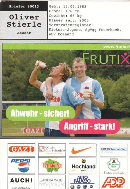 Autogramm Fussball | Stuttgarter Kickers | 2007 | Oliver STIERLE