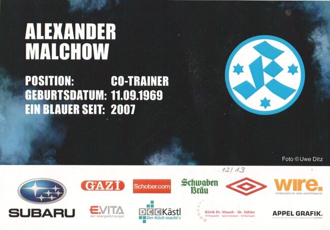 Autogramm Fussball | Stuttgarter Kickers | 2012 | Alexander MALCHOW