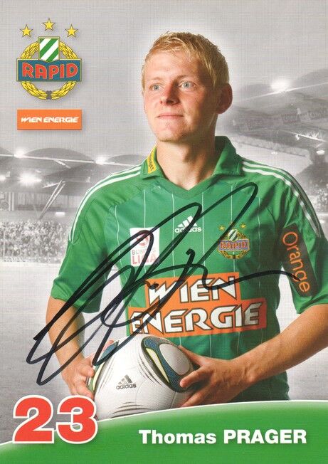 Autogramm Fussball | SK Rapid Wien | 2012 | Thomas PRAGER