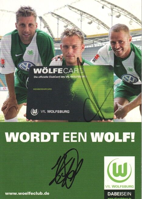 Autogramme Fussball | VfL Wolfsburg | 2007 | WORDT EEN WOLF + 2 AG