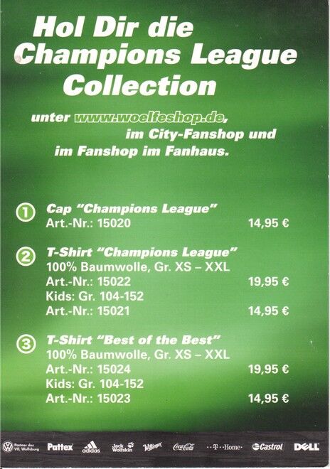 Autogramm Fussball | VfL Wolfsburg | 2009 | Diego BENAGLIO (Champions League)