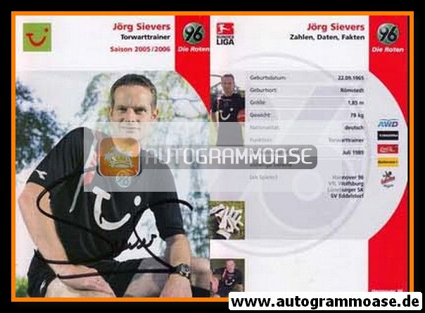 Autogramm Fussball | Hannover 96 | 2005 | Jörg SIEVERS