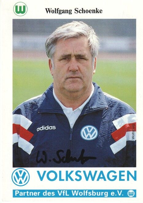 Autogramm Fussball | VfL Wolfsburg | 1993 | Wolfgang SCHOENKE