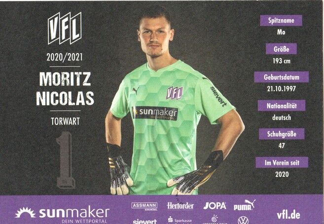 Autogramm Fussball | VfL Osnabrück | 2020 | Moritz NICOLAS