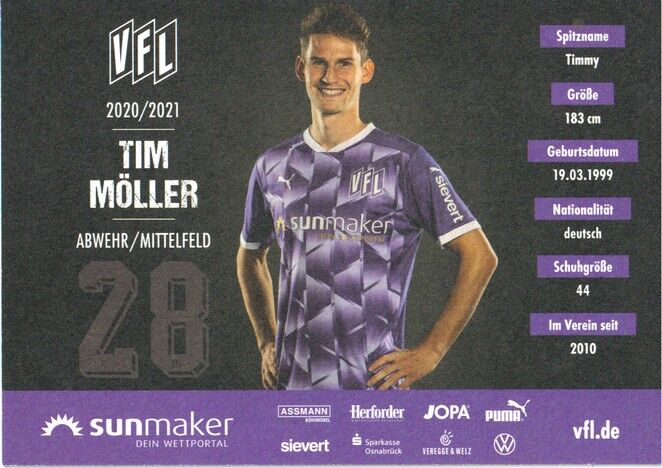 Autogramm Fussball | VfL Osnabrück | 2020 | Tim MÖLLER