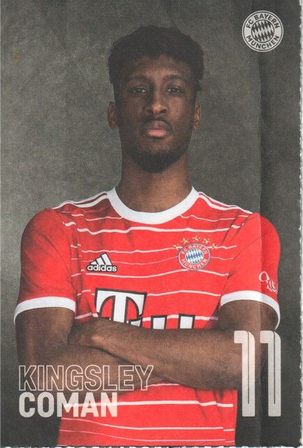 Autogramm Fussball | FC Bayern München | 2022 Druck | Kingsley COMAN