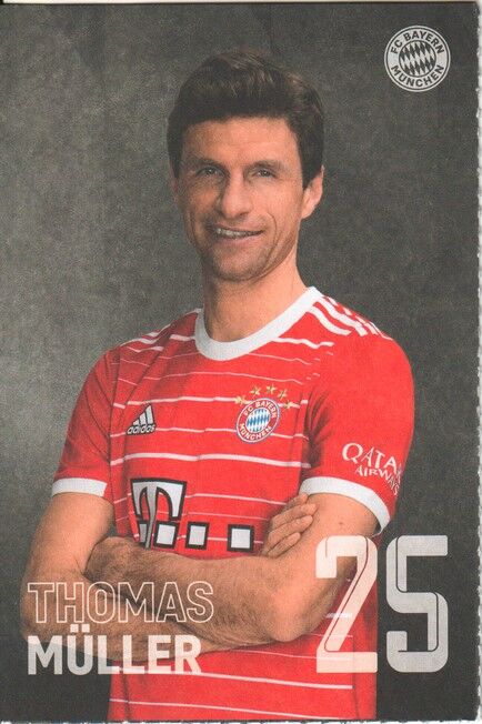 Autogramm Fussball | FC Bayern München | 2022 Druck | Thomas MÜLLER