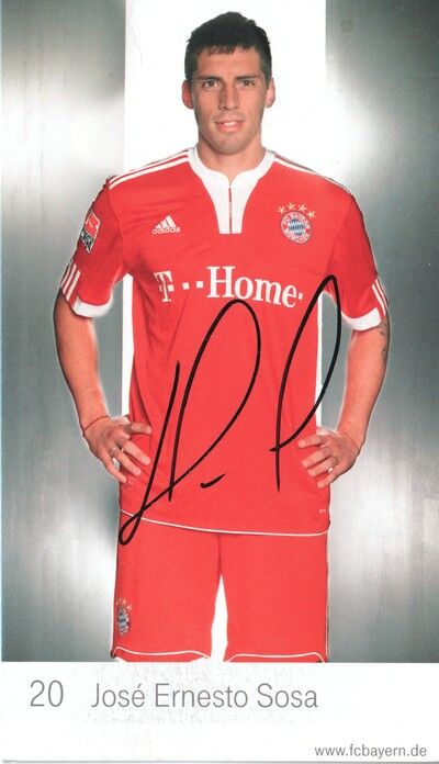 Autogramm Fussball | FC Bayern München | 2009 Druck | Jose Ernesto SOSA