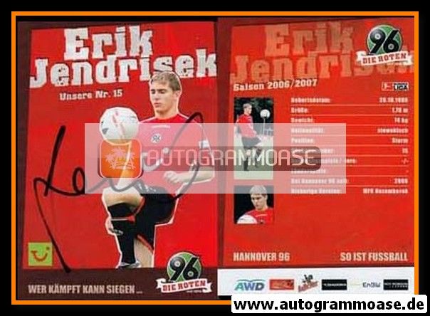 Autogramm Fussball | Hannover 96 | 2006 | Erik JENDRISEK