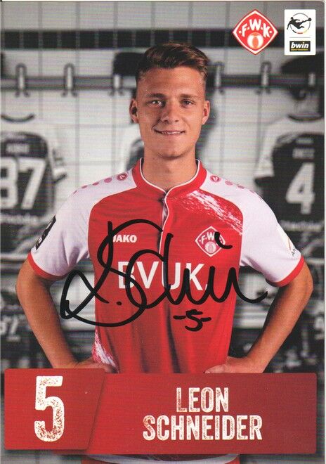 Autogramm Fussball | Würzburger Kickers | 2021 | Leon SCHNEIDER