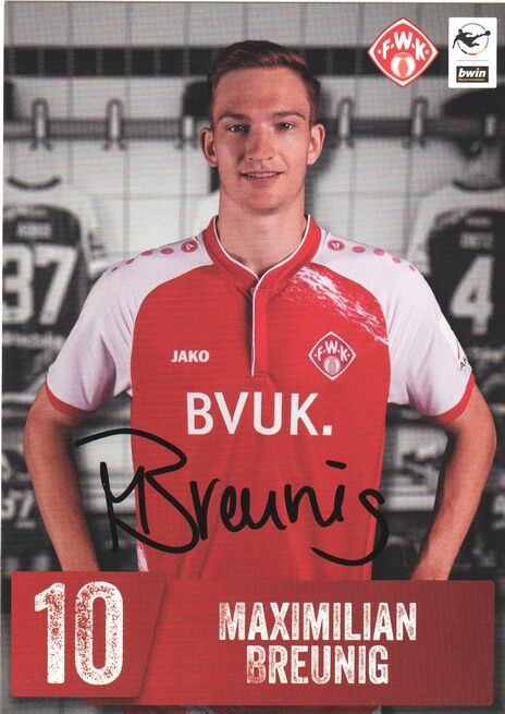 Autogramm Fussball | Würzburger Kickers | 2021 | Maximilian BREUNIG