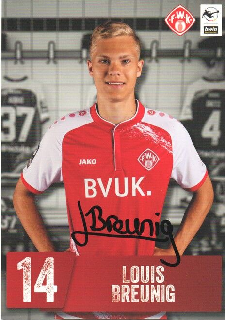 Autogramm Fussball | Würzburger Kickers | 2021 | Louis BREUNIG