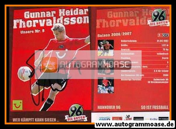 Autogramm Fussball | Hannover 96 | 2006 | Gunnar Heidar THORVALDSSON
