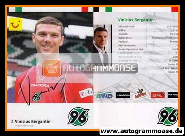 Autogramm Fussball | Hannover 96 | 2007 | Vinicius BERGANTIN
