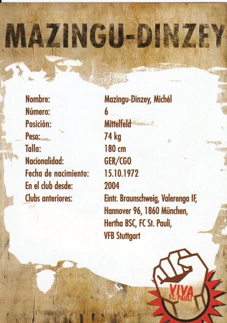 Autogramm Fussball | FC St. Pauli | 2004 | Michel DINZEY