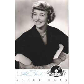 Autogramm Schlager | Alice BABS | 1950er (Portrait SW Polydor) Julius