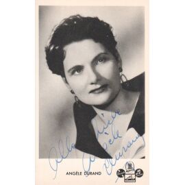 Autogramm Schlager | Angele DURAND | 1957 "Musikalische Weltreise" (Portrait SW Electrola)