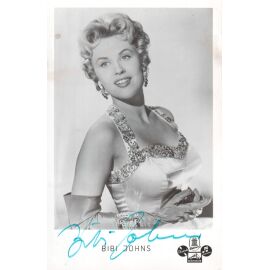 Autogramm Schlager | Bibi JOHNS | 1955 "Gipsy-Band" (Portrait SW Electrola)