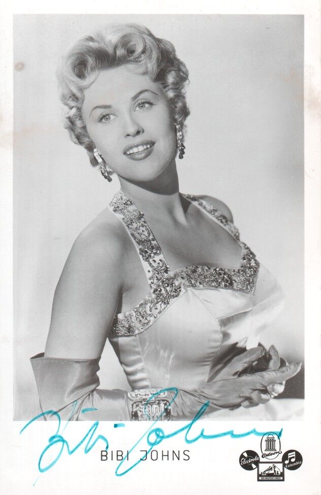 Autogramm Schlager | Bibi JOHNS | 1955 "Gipsy-Band" (Portrait SW Electrola)