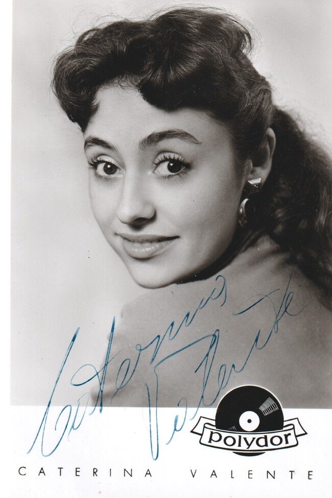 Autogramm Schlager | Caterina VALENTE | 1950er (Portrait SW Polydor) Wolfson