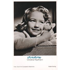 Autogramm Schauspieler | Christine KAUFMANN | 1950er (Portrait SW Rüdel) Eva-Film KINDERSTAR