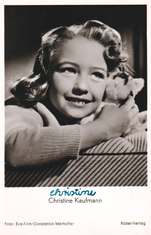 Autogramm Schauspieler | Christine KAUFMANN | 1950er (Portrait SW Rüdel) Eva-Film KINDERSTAR
