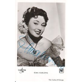 Autogramm Film | Elma KARLOWA | 1955 "Dieses Lied" (Portrait SW Carlton)