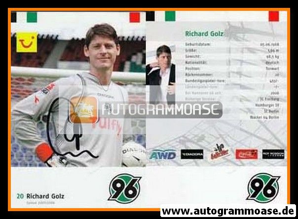Autogramm Fussball | Hannover 96 | 2007 | Richard GOLZ