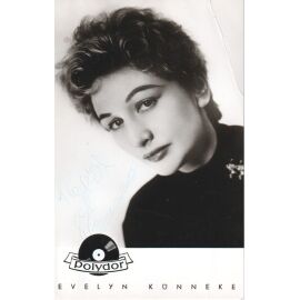 Autogramm Schlager | Evelyn KÜNNEKE | 1950er (Portrait SW Polydor) Wolfson