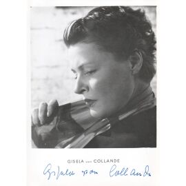 Autogramm Schauspieler | Gisela VON COLLANDE | 1950er (Portrait SW)