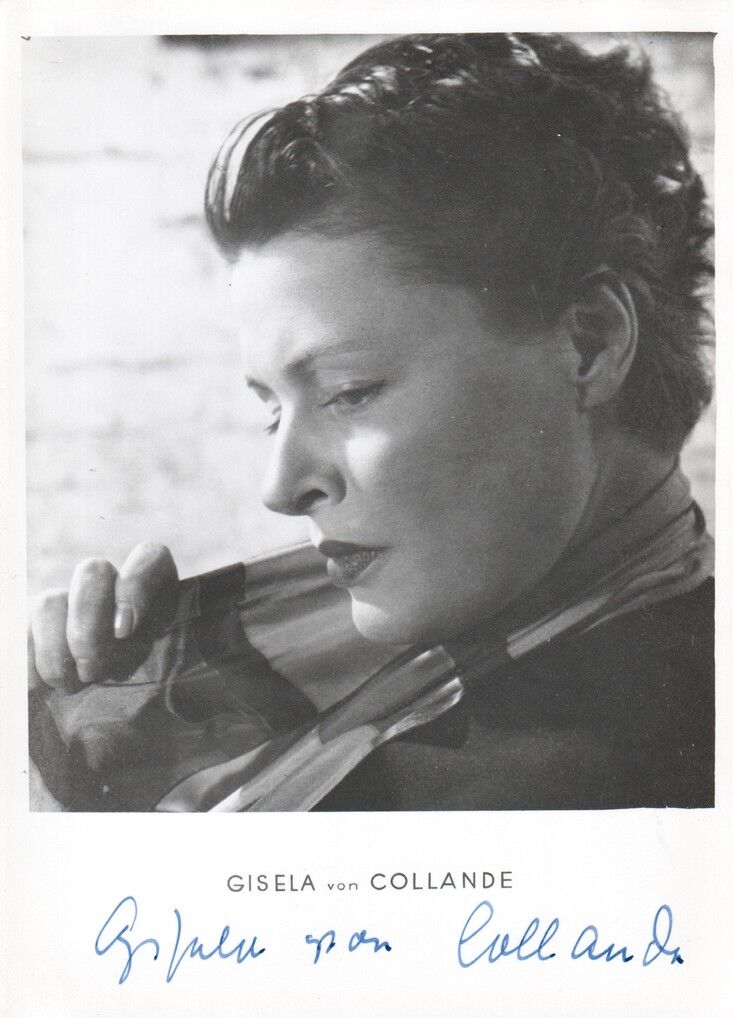 Autogramm Schauspieler | Gisela VON COLLANDE | 1950er (Portrait SW)