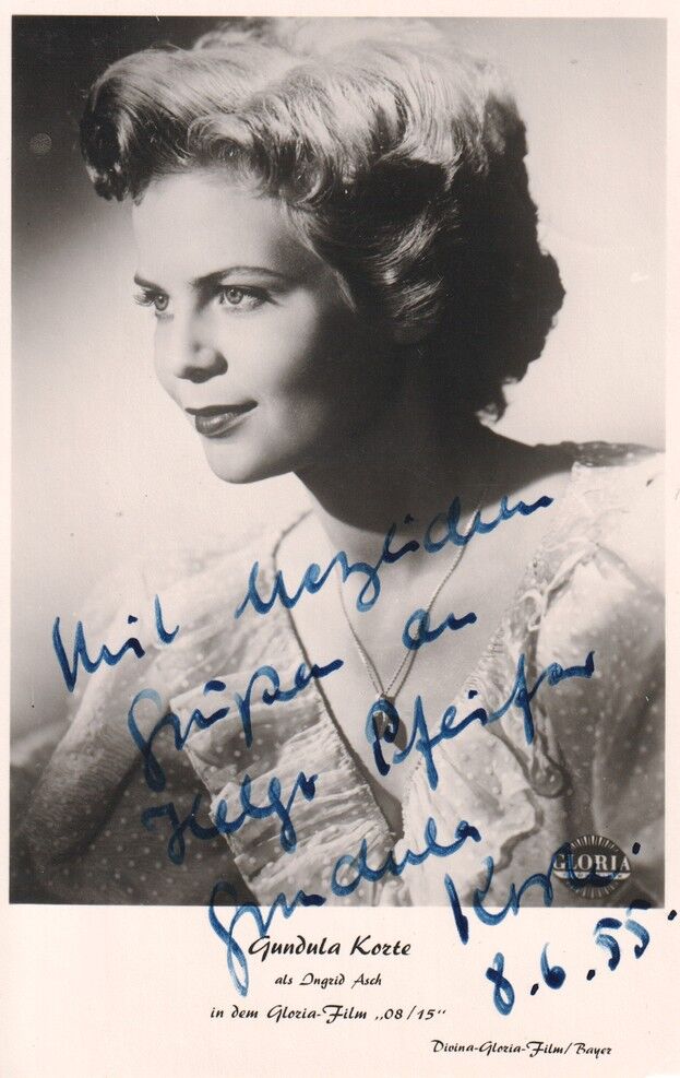 Autogramm Film | Gundula KORTE | 1954 "08/15" (Portrait SW Gloria)