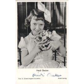 Autogramm Film | Heidi BECKER | 1954 "Phantom Des Zeltes" (Portrait SW Rüdel) Grimm KINDERSTAR