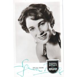 Autogramm Schlager | Sylvia DAHL | 1950er (Portrait SW Decca) Wolfson