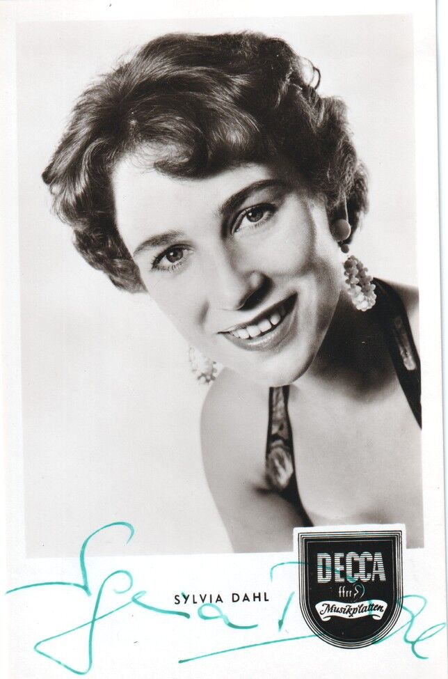 Autogramm Schlager | Sylvia DAHL | 1950er (Portrait SW Decca) Wolfson