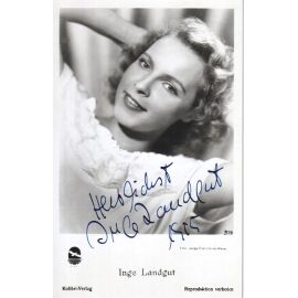 Autogramm Schauspieler | Inge LANDGUT | 1950er (Portrait SW Kolibri) JFU