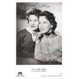 Autogramme Film | Isa + Jutta GÜNTHER | 1955 "Du Bist Die Richtige" (Portrait SW Herzog)