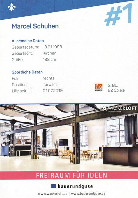 Autogramm Fussball | SV Darmstadt 98 | 2020 | Marcel SCHUHEN