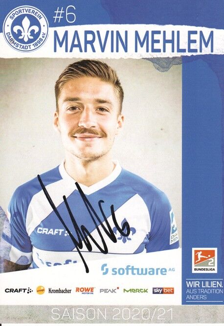 Autogramm Fussball | SV Darmstadt 98 | 2020 | Marvin MEHLEM