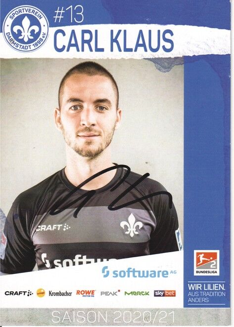 Autogramm Fussball | SV Darmstadt 98 | 2020 | Carl KLAUS
