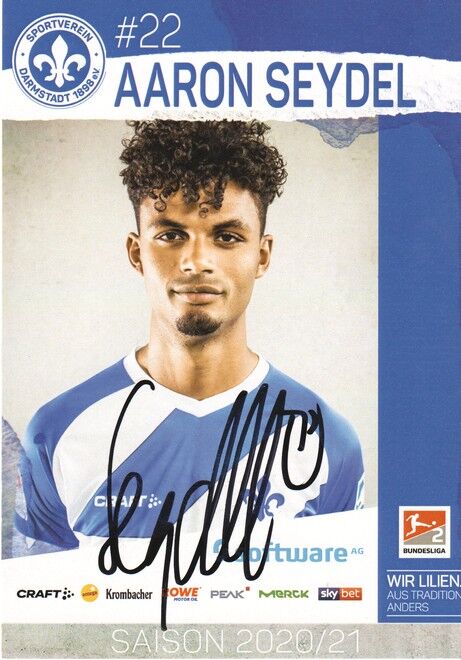 Autogramm Fussball | SV Darmstadt 98 | 2020 | Aaron SEYDEL