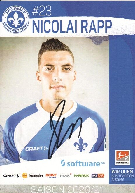 Autogramm Fussball | SV Darmstadt 98 | 2020 | Nicolai RAPP