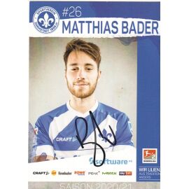 Autogramm Fussball | SV Darmstadt 98 | 2020 | Matthias BADER