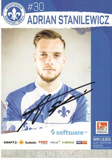 Autogramm Fussball | SV Darmstadt 98 | 2020 | Adrian STANILEWICZ