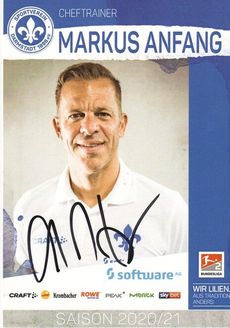 Autogramm Fussball | SV Darmstadt 98 | 2020 | Markus ANFANG