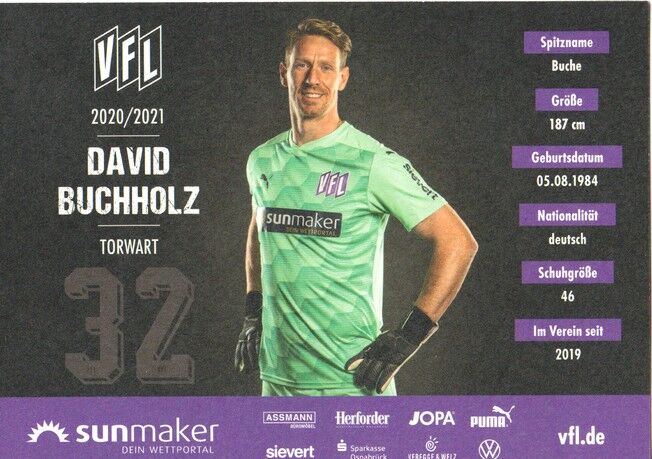 Autogramm Fussball | VfL Osnabrück | 2020 | David BUCHHOLZ