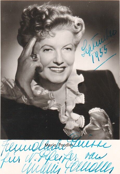 Autogramm Schauspieler | Maria PAUDLER | 1950er (Portrait SW Brieke)