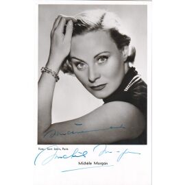 Autogramm Film (FR) | Michele MORGAN | 1940er (Portrait SW) Levin 3