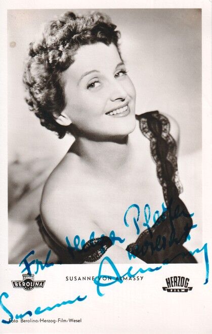 Autogramm Film | Susanne VON ALMASSY | 1953 "Briefträger Müller" (Portrait SW KuB) Berolina